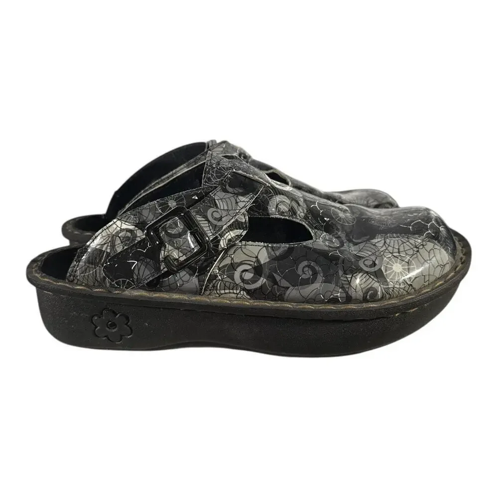 Alegria Women Classic Mule Size 38 8 Black Gray Shoe Clog